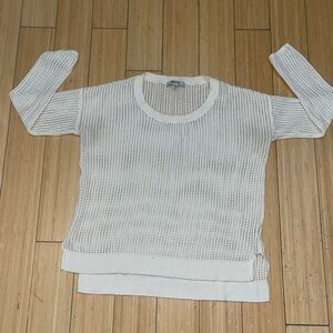 Madewell Cream Open-Knit Long Sleeve Sweater Size XXS Women’s